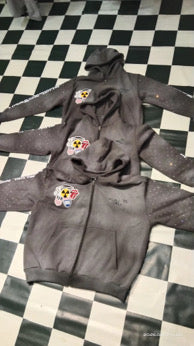 VIBESFROMNYC  Members Only Zip Hoodie Patch Crest & Sleeve Lettering